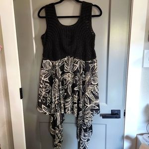 Kaelyn Max knit top with scarf bottom, 1X